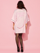 Халат жіночий атласний Victoria&rsquo;s Secret Satin Piped короткий рожева смужка XS/S 11250022 фото 5