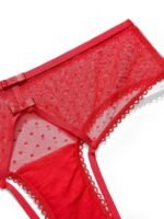 Открытые трусики чики Victoria's Secret Sheer Dotted Mesh Open Back Cheeky Panty - Зображення 4