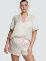 Пижама Victoria's Secret Glazed Satin Heart Short Pajama Set