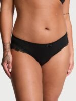Бавовняні трусики бікіні Victoria's Secret Stretch Cotton Lace-Trim Bikini Panty
