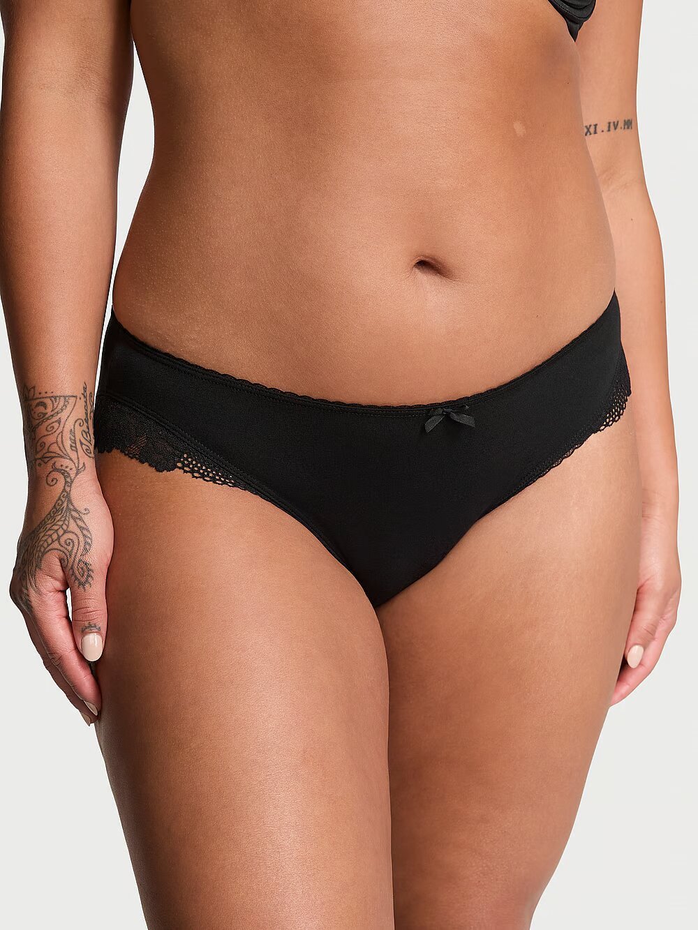 49832987113315_e8d25b3ee6 Бавовняні трусики бікіні Victoria's Secret Stretch Cotton Lace-Trim Bikini Panty - Зображення 1