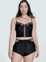 Комплект для сну Victoria's Secret Lace-Up Satin Cami Set
