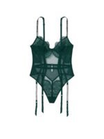 Боді з підв'язками Victoria's Secret Shine Strap Lace Teddy with Garters — изображение 3