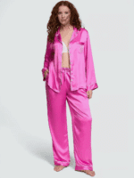 Атласна піжама Victoria's Secret Glazed Satin Long Pajama Set