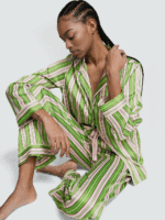 Атласная пижама Victoria's Secret Glazed Satin Long Pajama Set