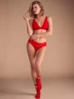 Бавовняні трусики Victoria's Secret Cotton Shine Patch Hiphugger Panty (червоні) - Зображення 4