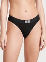 Хлопковые трусики Victoria's Secret Cotton Shine Patch Thong Panty