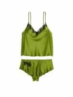 Комплект для сну Victoria's Secret Satin Rose Lace-Trim Cami & Flutter Short Set — изображение 4