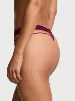 Бавовняні трусики тонг Victoria's Secret Logo Cotton Strappy Thong Panty - Зображення 2