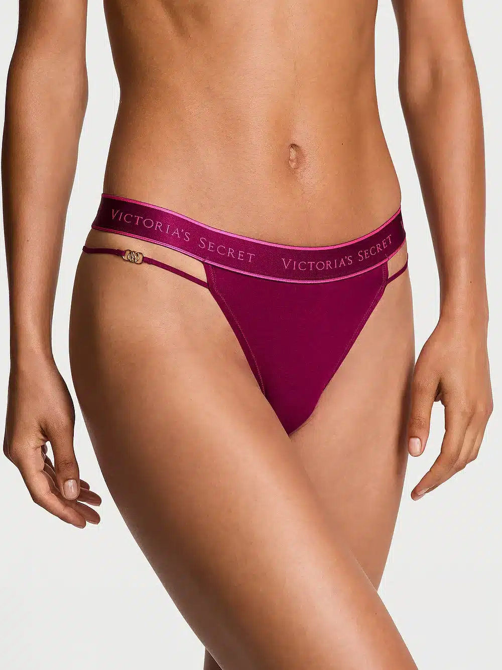 1127166894O6_OM_F Бавовняні трусики тонг Victoria's Secret Logo Cotton Strappy Thong Panty