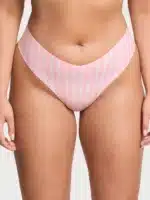 Безшовні трусики PINK No-Show High-Leg Thong Panty