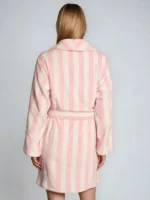 Короткий халат Victoria's Secret Short Cozy Robe - Рожева смужка