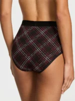Бавовняні трусики Victoria's Secret Cotton Logo Cotton Modern Brief Panty (чорний) - Зображення 2